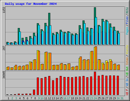 Daily usage for November 2024