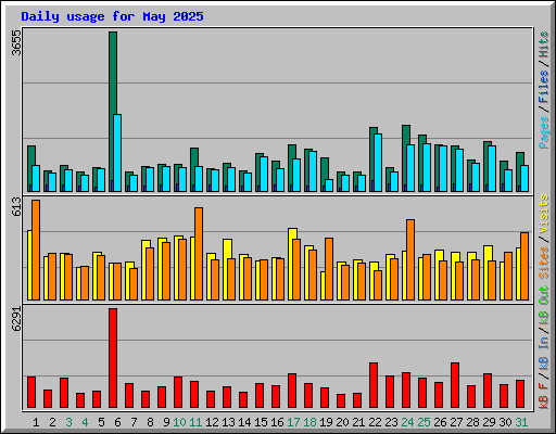 Daily usage for May 2025