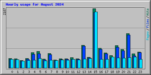 Hourly usage for August 2024