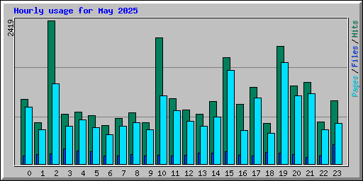 Hourly usage for May 2025